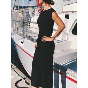 Ozma Black Raw Silk Matador Romper, M, like new